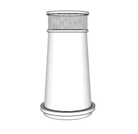 FireRock Essington Charcoal Gray Steel Chimney Pot