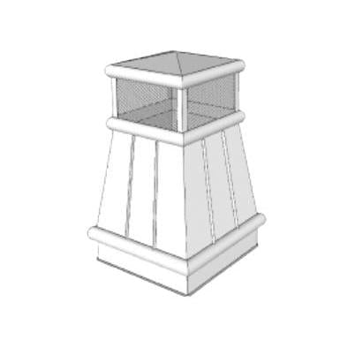 FireRock Hampton Matte Black Steel Chimney Pot