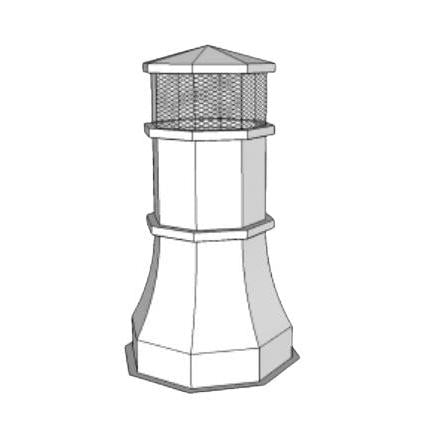FireRock Sutton Matte Black Steel Chimney Pot