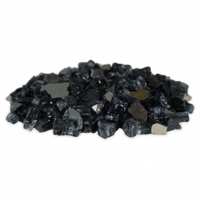 Firegear 180 Lbs. Black Large Reflective Fire Glass