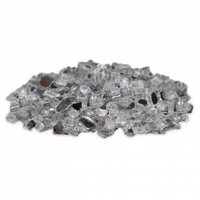 Firegear 20 Lbs. Silver Large Reflective Fire Glass