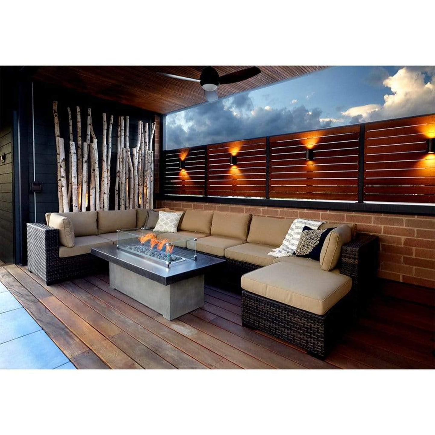 Firegear 77" x 21" Linear Tempered Glass Windshield