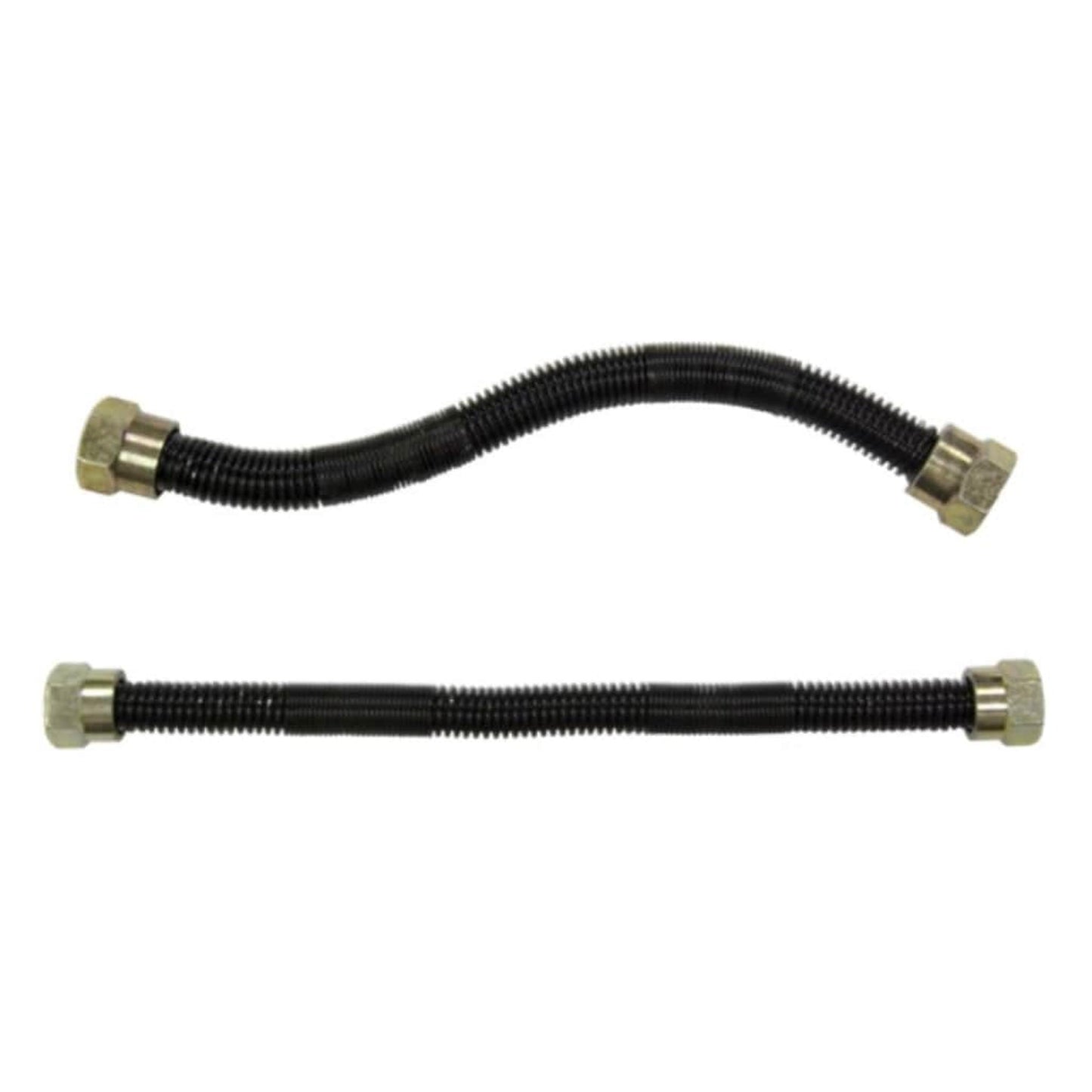 Firegear 1/2" OD x 12" Whistle Free Black Coated Gas Flex Connectors With Fitting