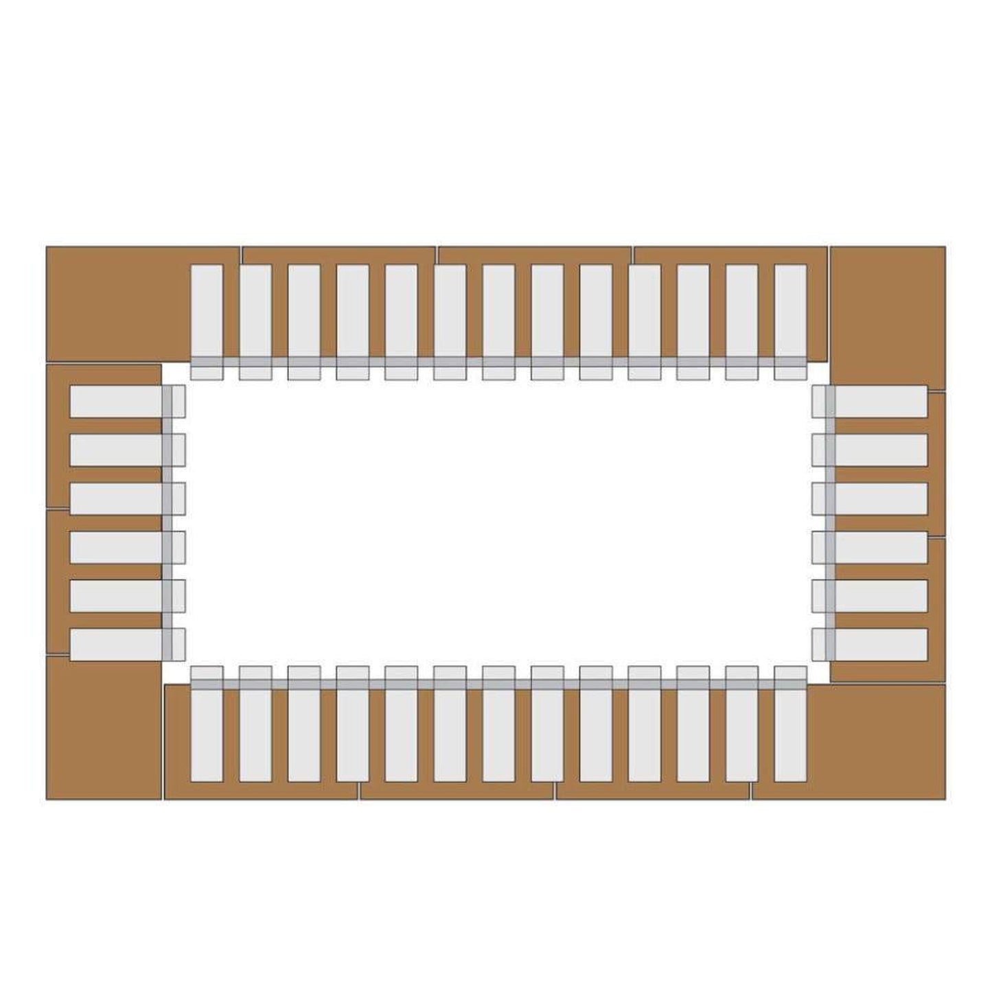 Firegear Pro Flexframe 44" 3-Piece Stainless Steel Paver Fire Pit Installation Collar