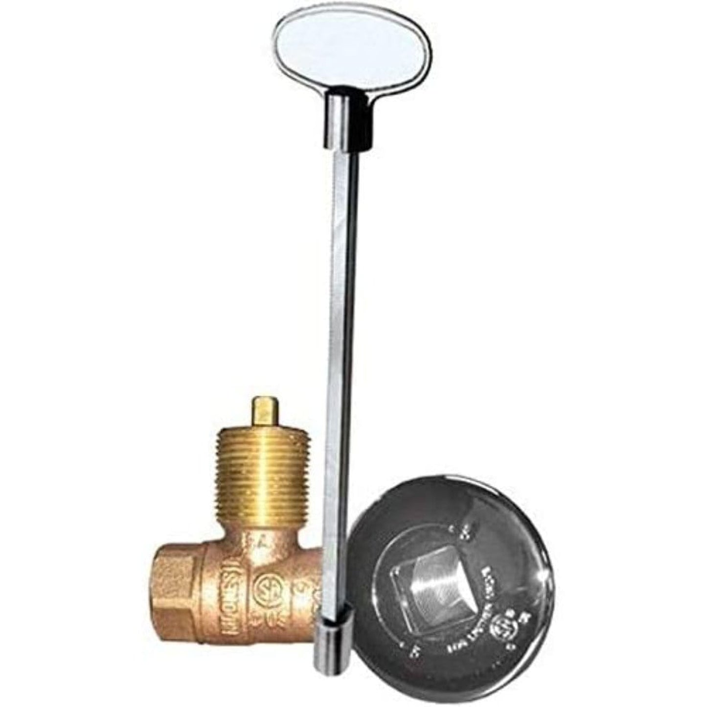 Firegear Straight Key Valve With Chrome Cover and 12" Key