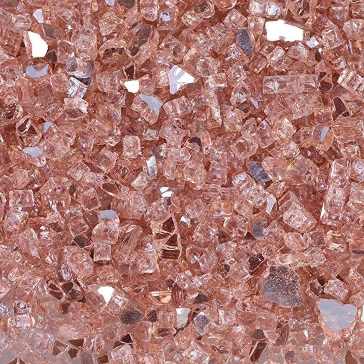 10 lbs. 1/4" Rosegold Reflective Fire Glass Media