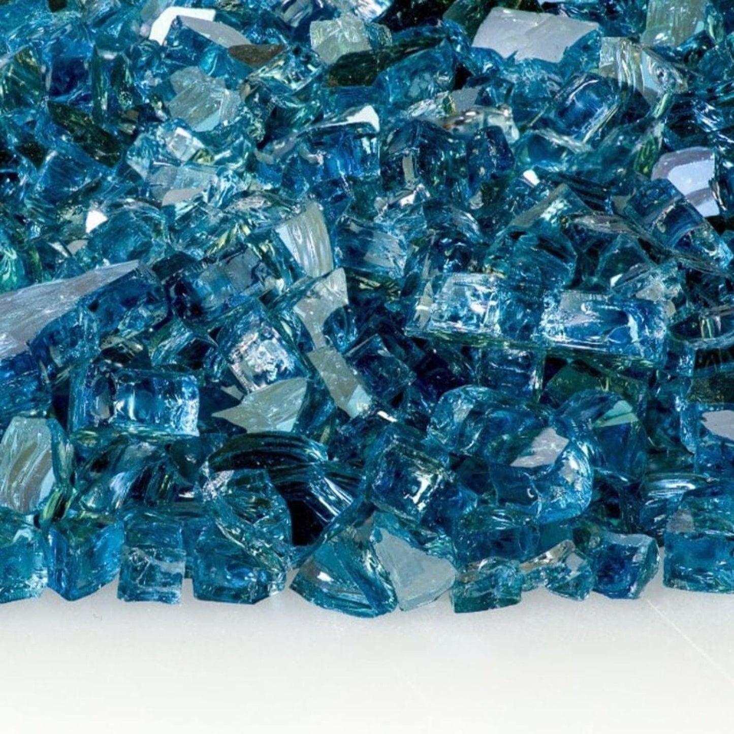 10 lbs. 1/4" Blue Lagoon Reflective Fire Glass Media