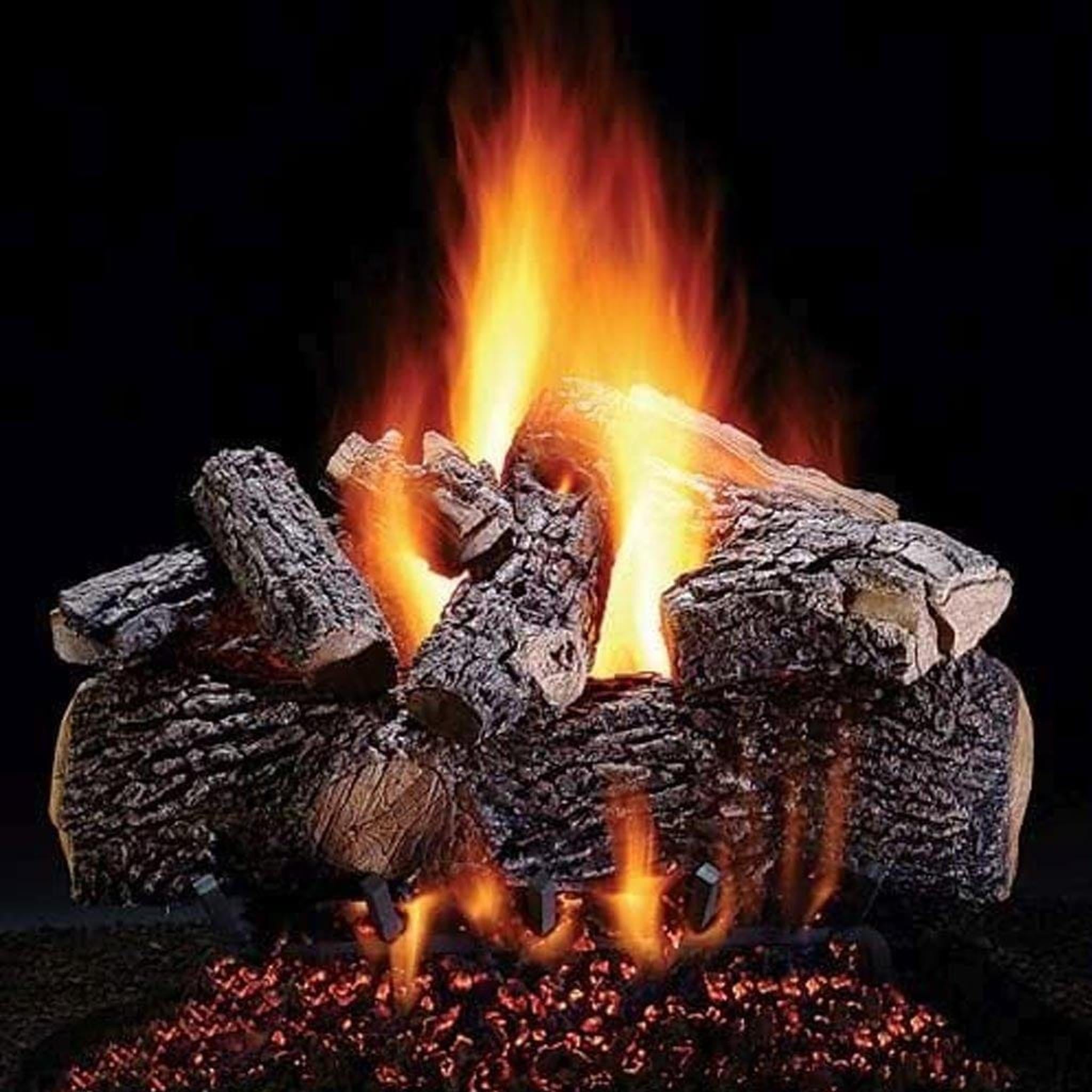 Fireside 24 Prestige Highland Oak See-Thru Vented Gas Logs – US Fireplace  Store