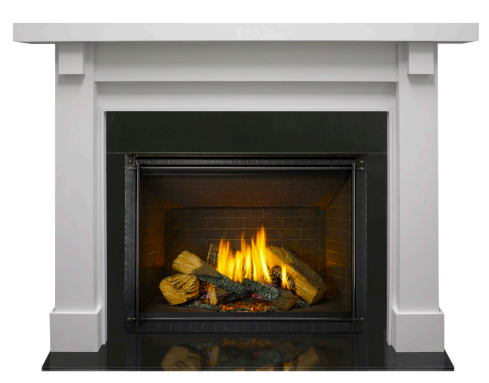 Fireside Furnishing Battlefield White Primed MDF Flush B Mantel Base