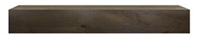Fireside Furnishing Ozark 59" Ebony Unfinished Distressed Knotty Alder Wooden Mantel Shelf