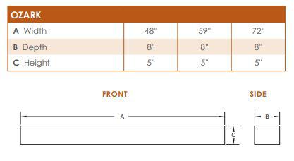 Fireside Furnishing Ozark 72" Ebony Unfinished Distressed Knotty Alder Wooden Mantel Shelf