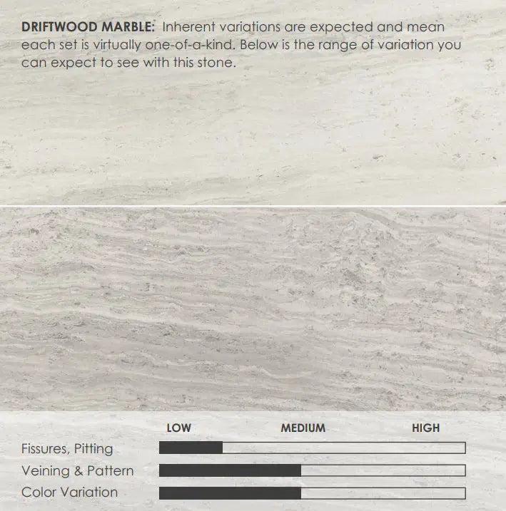 Fireside Furnishing Signature Series Driftwood Marble Surround Set 2, Single Pack