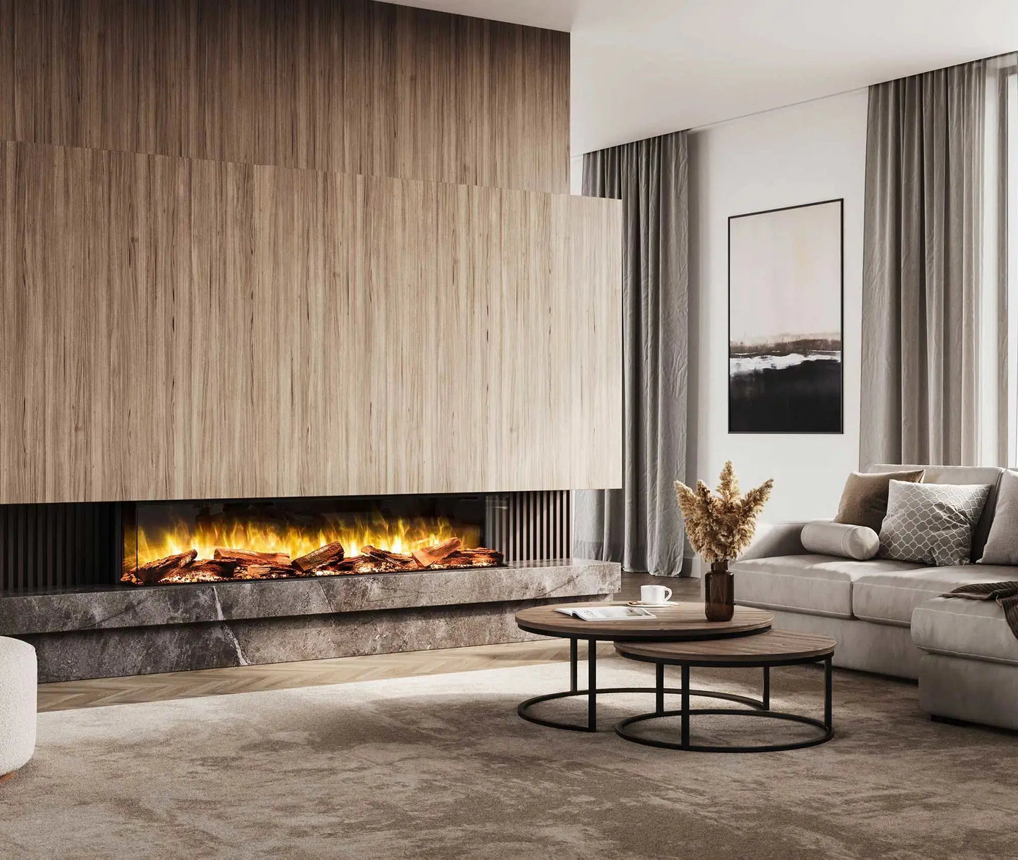 Flamerite Fires E-FX 1800 72" Linear Built-in Electric Fireplace