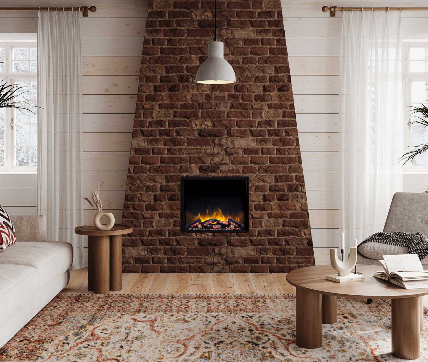 Flamerite Fires E-FX Slim Line 600 24" Traditional Built-in Electric Fireplace