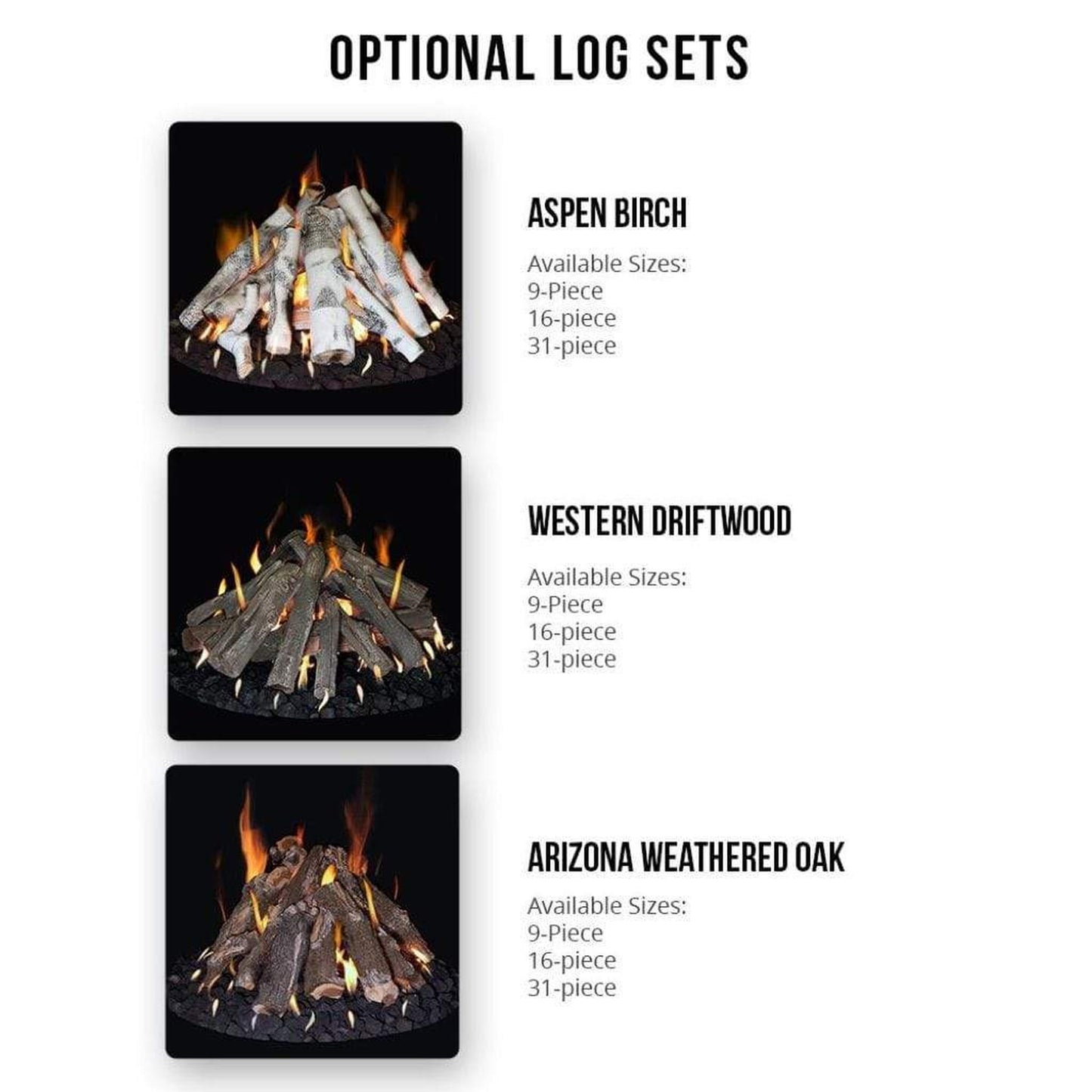 Grand Canyon 18" Match Lit Ignition, Liquid Propane Round Flat Stack Kit