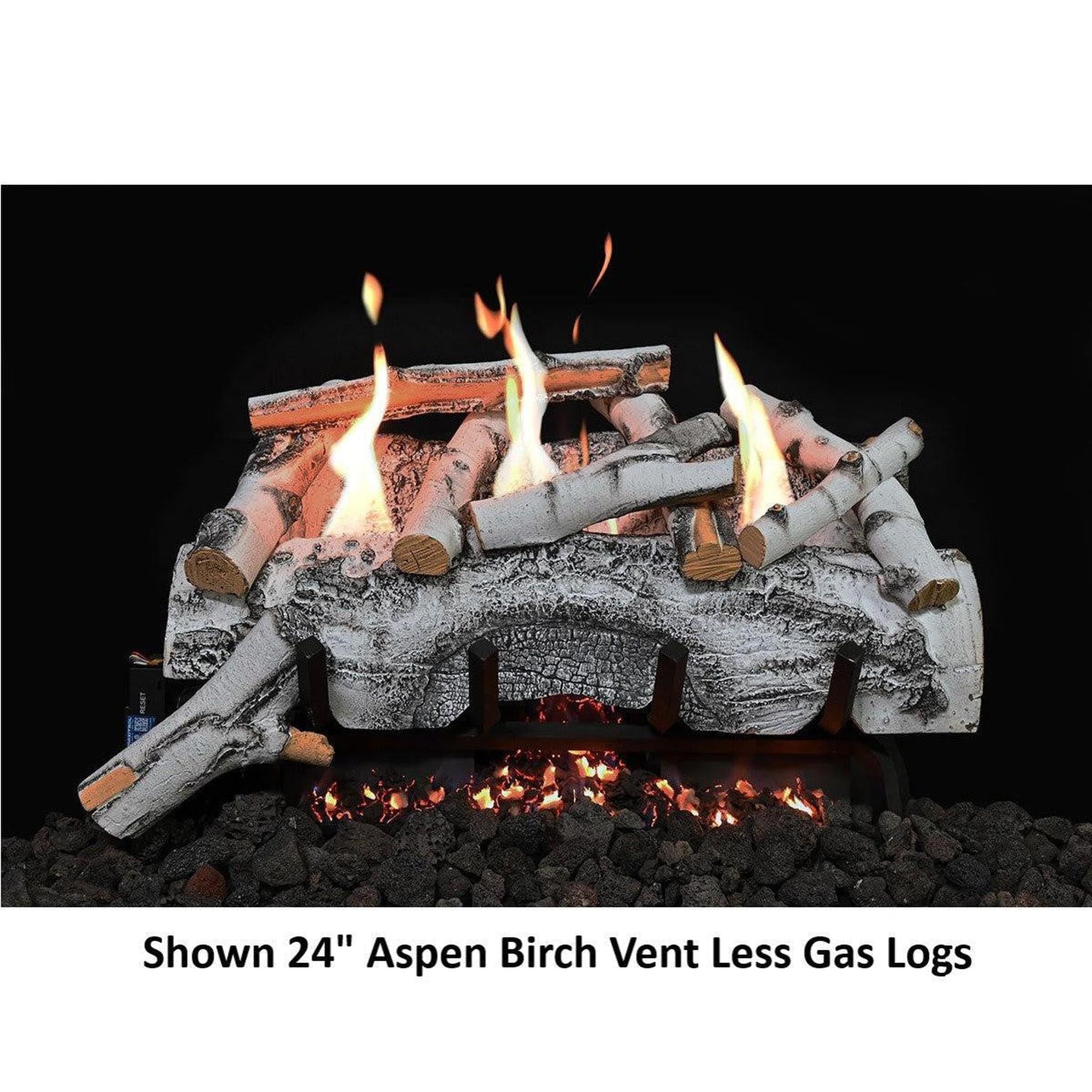 Grand Canyon Aspen Birch 18 White Ventless Gas Logs – US Fireplace Store