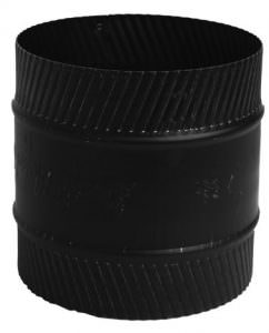 Gray Metal 6" x 6" Black 24-Gauge Single Wall Double Crimped Starter