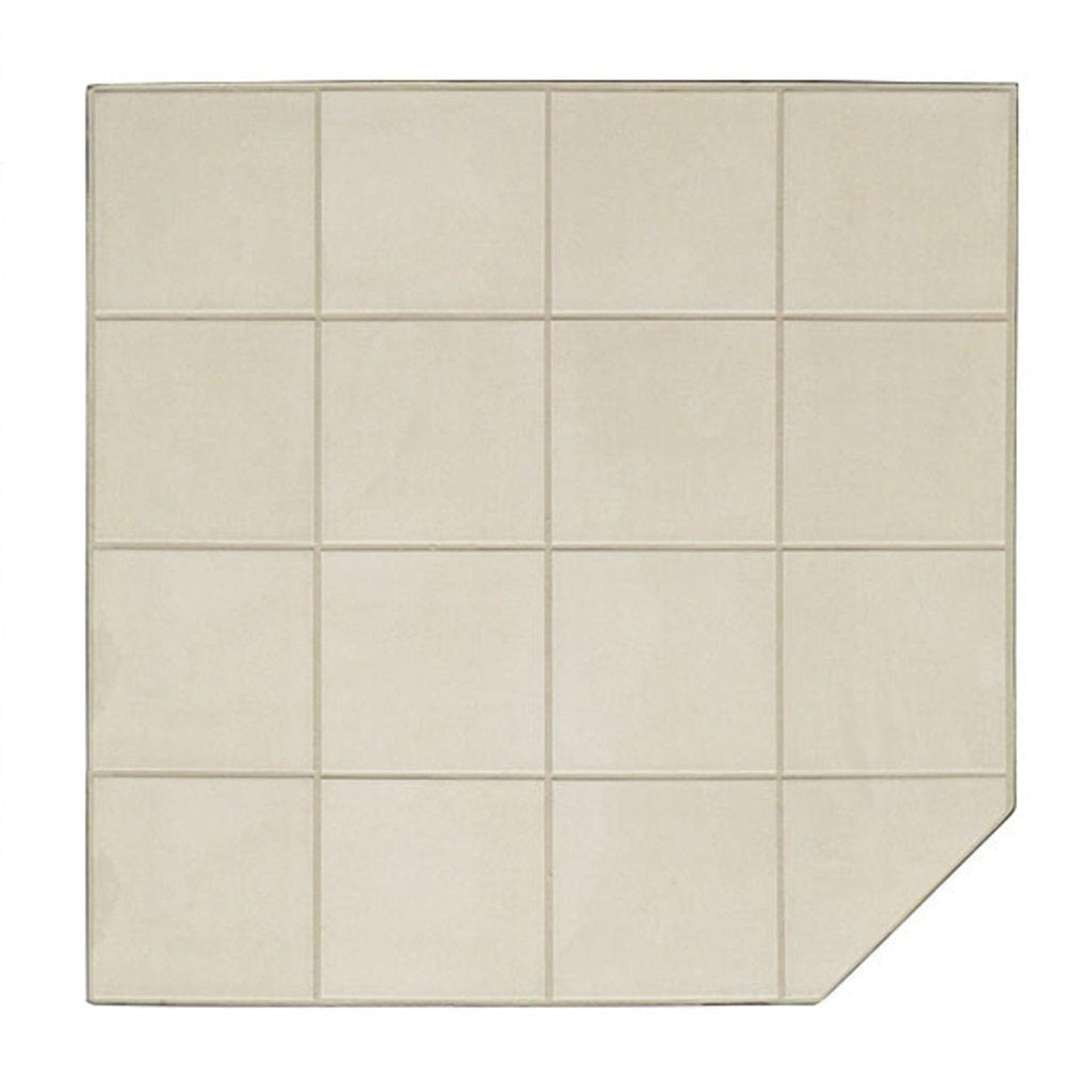 Graysen Woods 32" x 32" Full Size White Corner Ceramic Hearth Pad