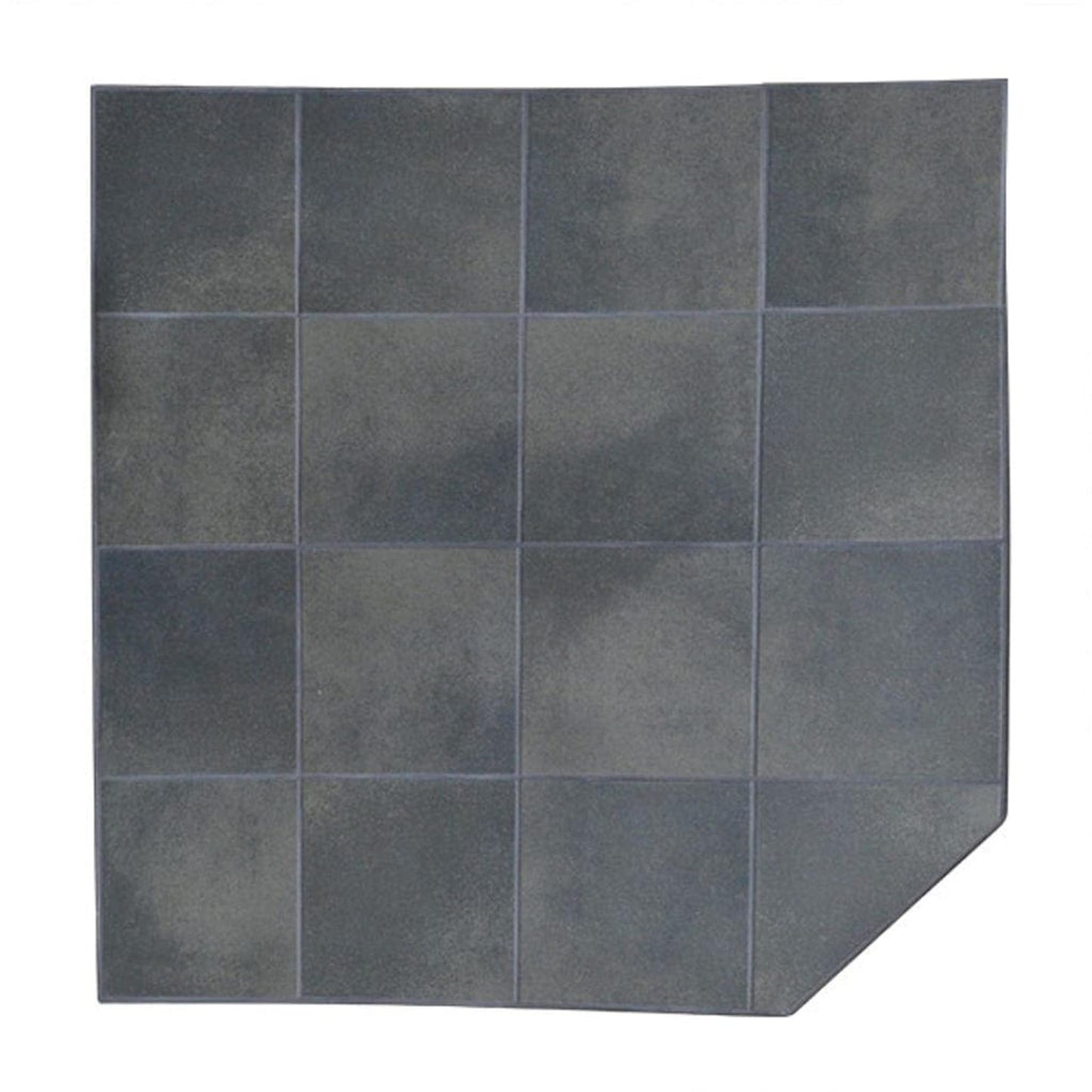 Graysen Woods 36" x 36" Full Size Amplify Black Corner Ceramic Hearth Pad