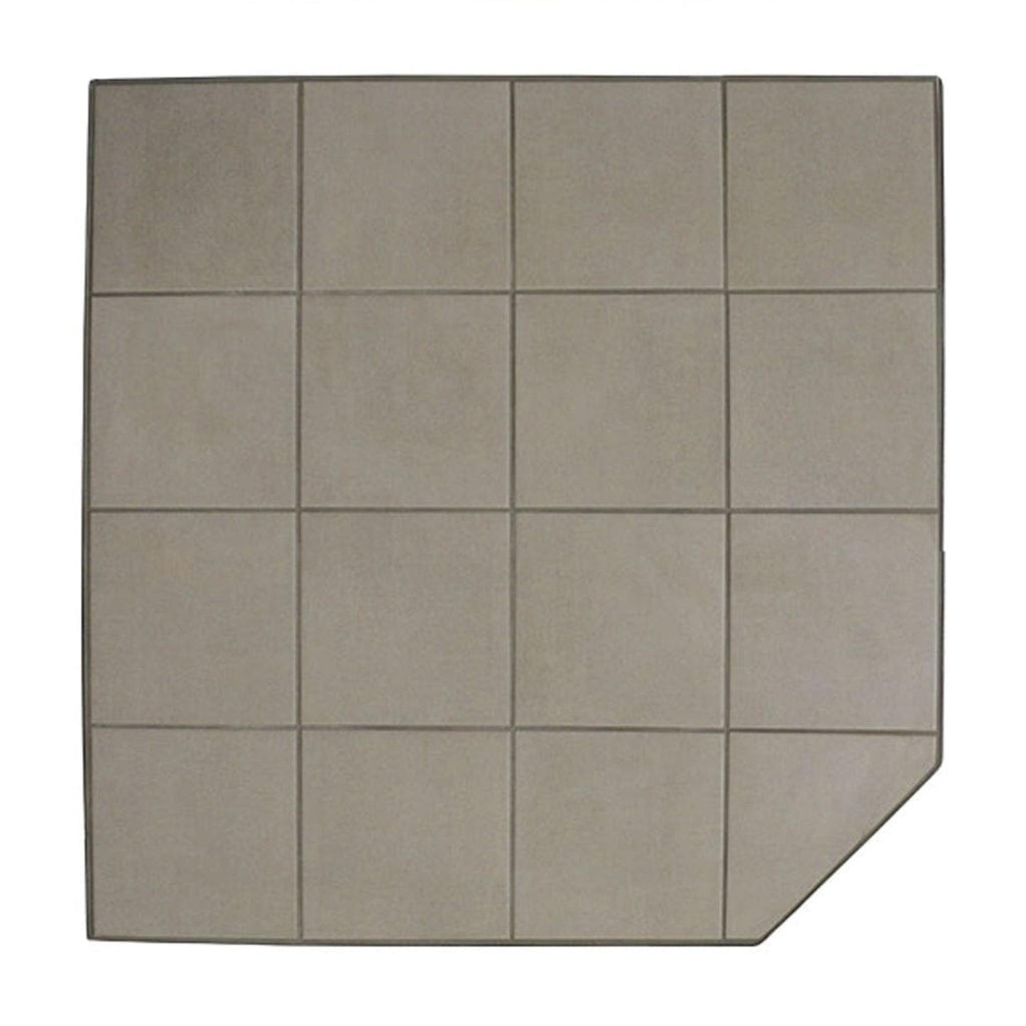 Graysen Woods 36" x 36" Full Size Greige Corner Ceramic Hearth Pad