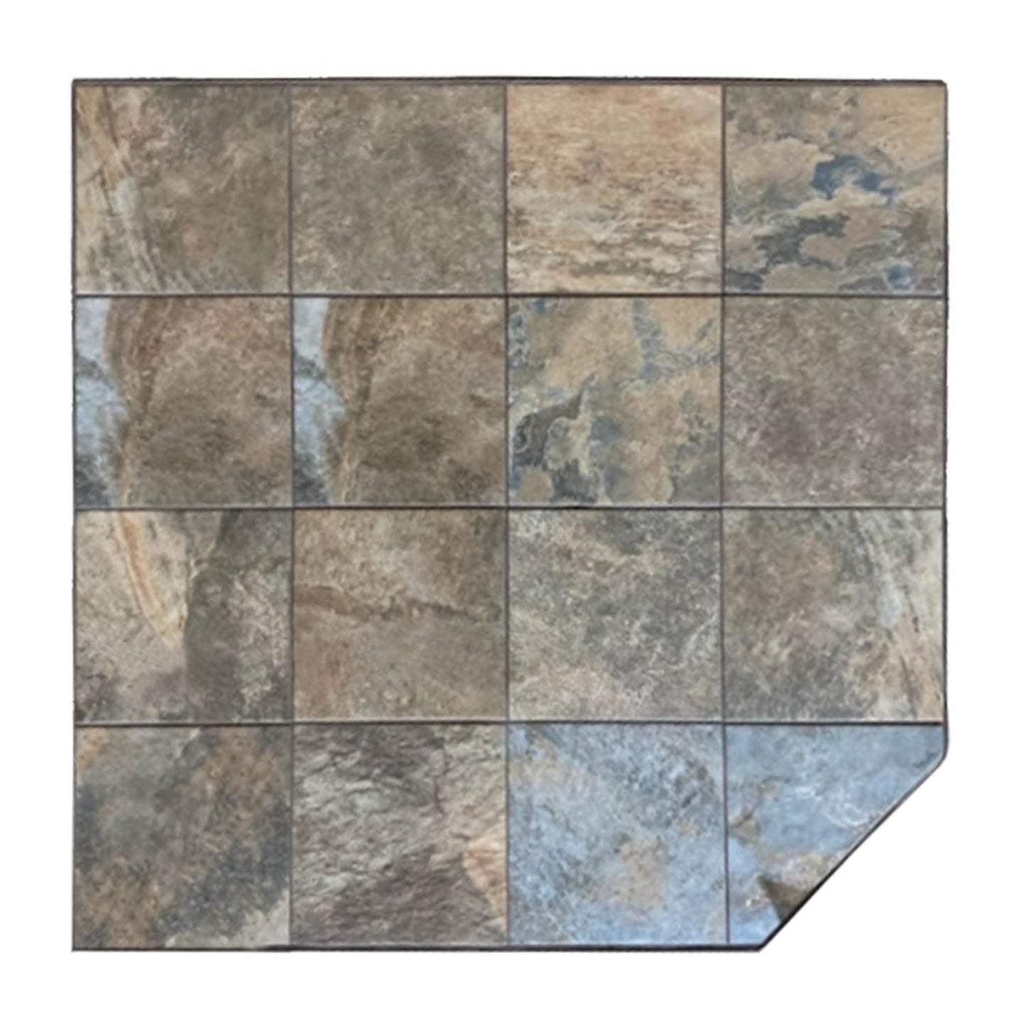 Graysen Woods 36" x 36" Full Size Monarch Corner Ceramic Hearth Pad