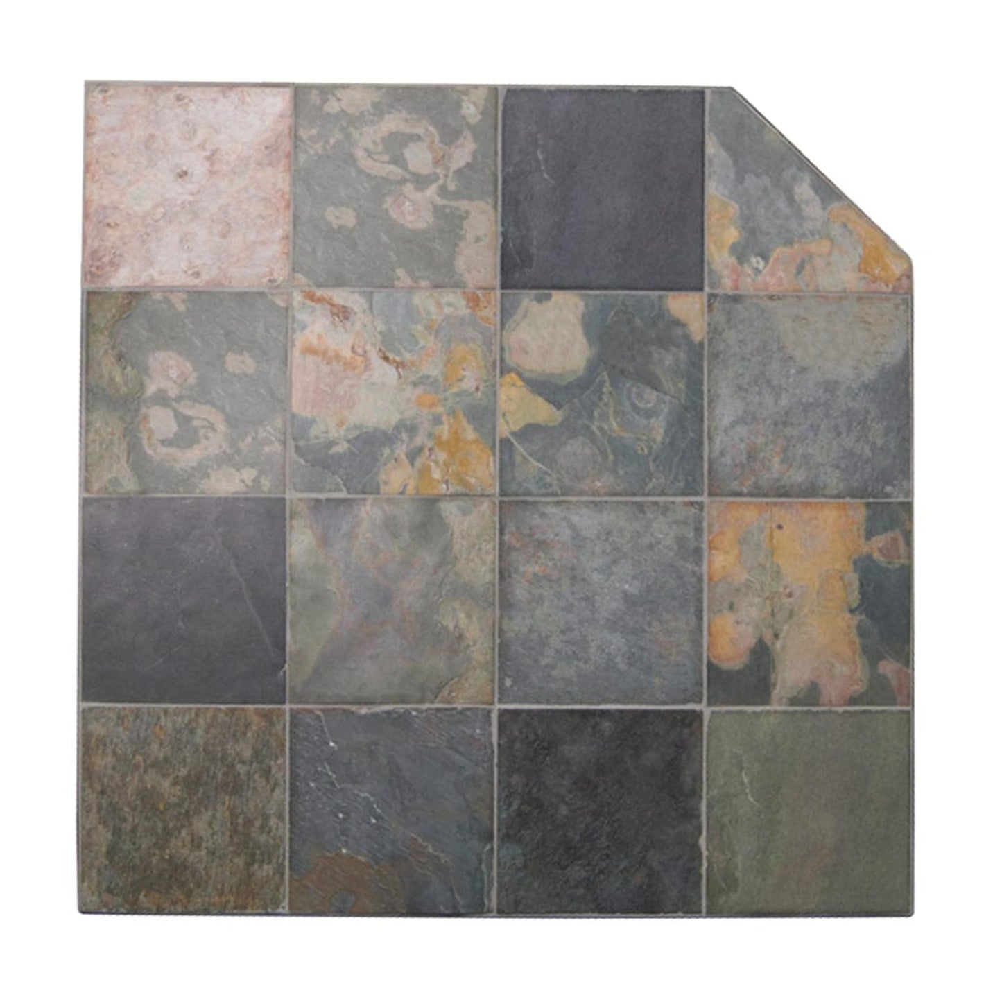 Graysen Woods 48" x 48" Full Size Corner Stone Hearth Pad