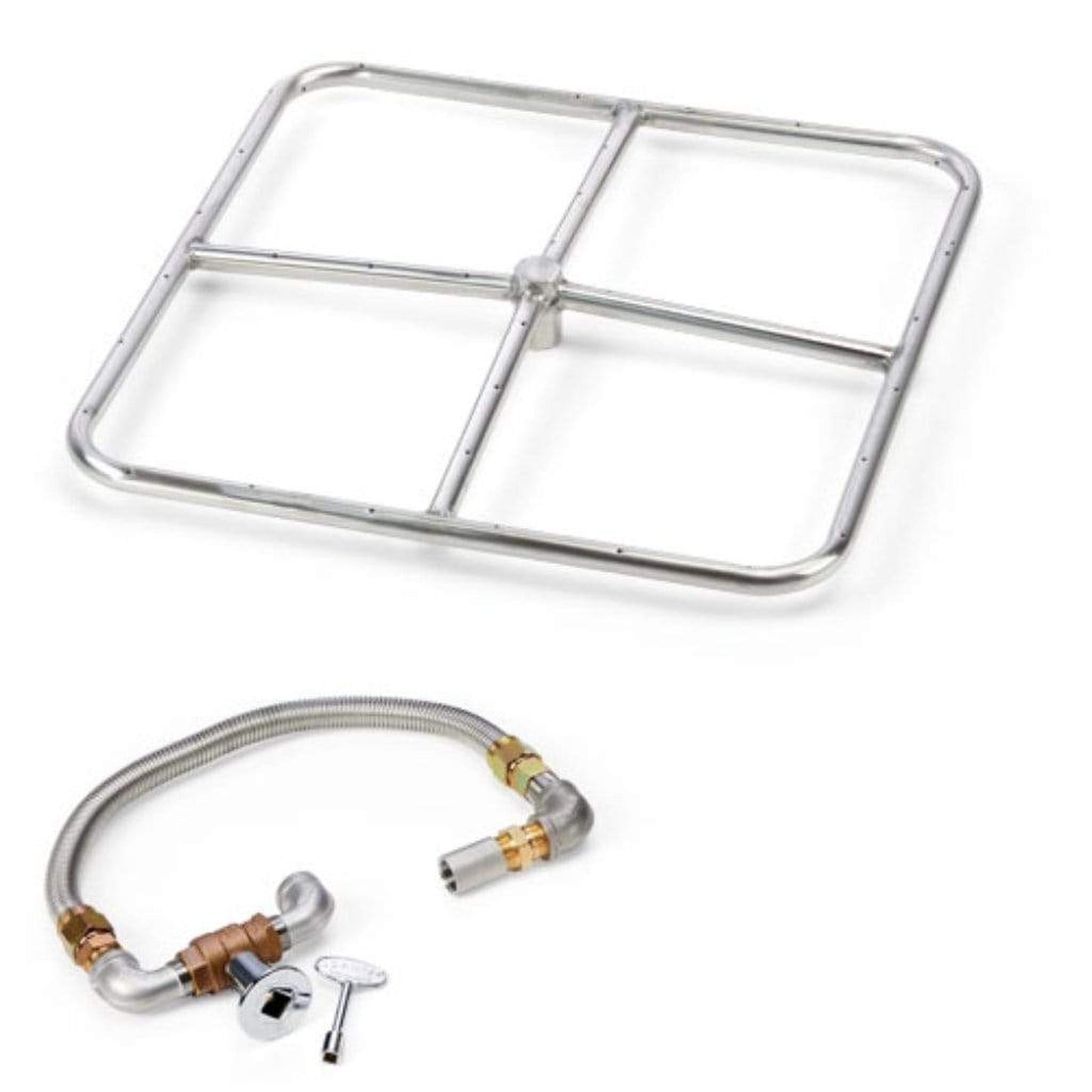 HPC 18" Square Burner Natural Gas Fire Pit Kit