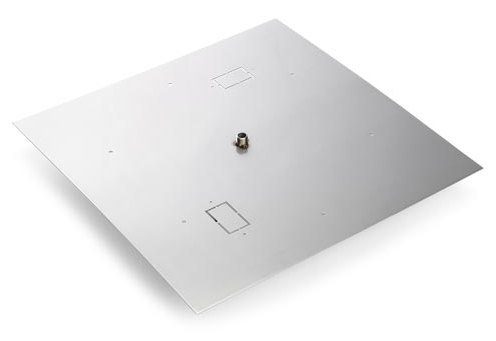 HPC 24" 304-Stainless Steel Square Flat Fire Pit Pan