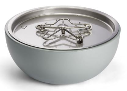 HPC 35" Aluminum Firebowl in Stone Finish with Natural Gas Match-Lit Ignition