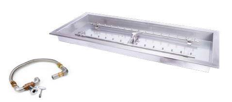 HPC 78" x 16" Stainless Steel Torpedo Natural Gas H-Burner Kit