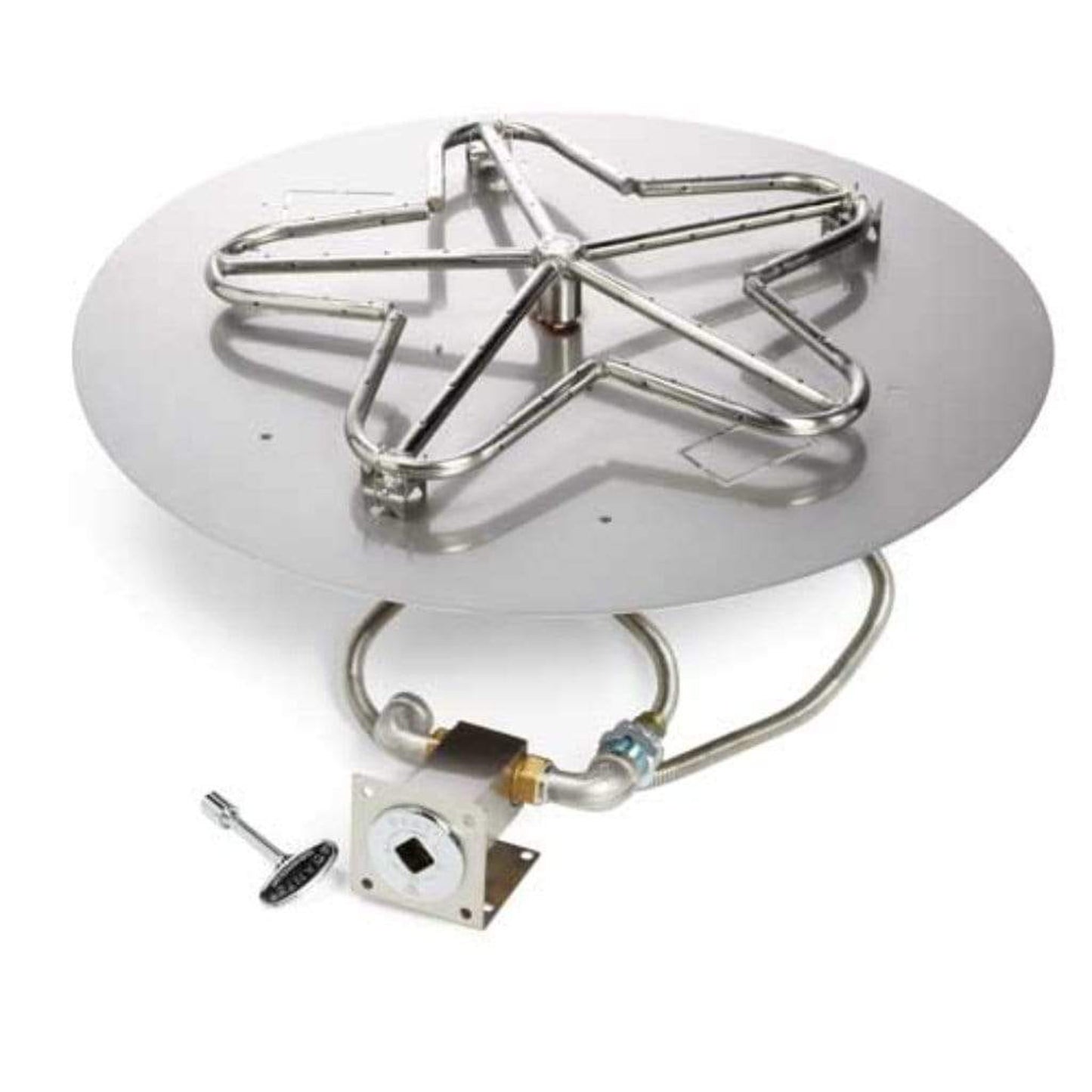 HPC 8" Round Flat Pan Match Lit Ignition Fire Pit Insert