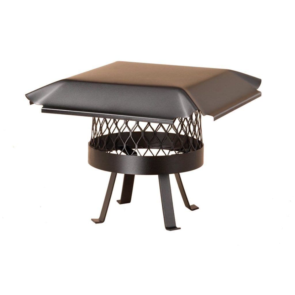 HY-C Draft King Single Flue 10" Black Stainless Steel Round Slip-In Chimney Cap