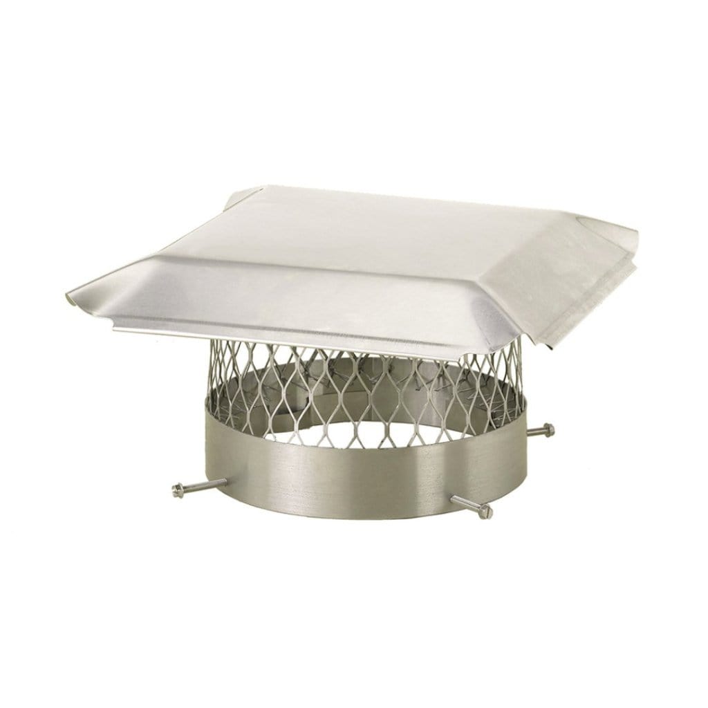 HY-C Draft King Single Flue 12" Stainless Steel Round Bolt-On Chimney Cap