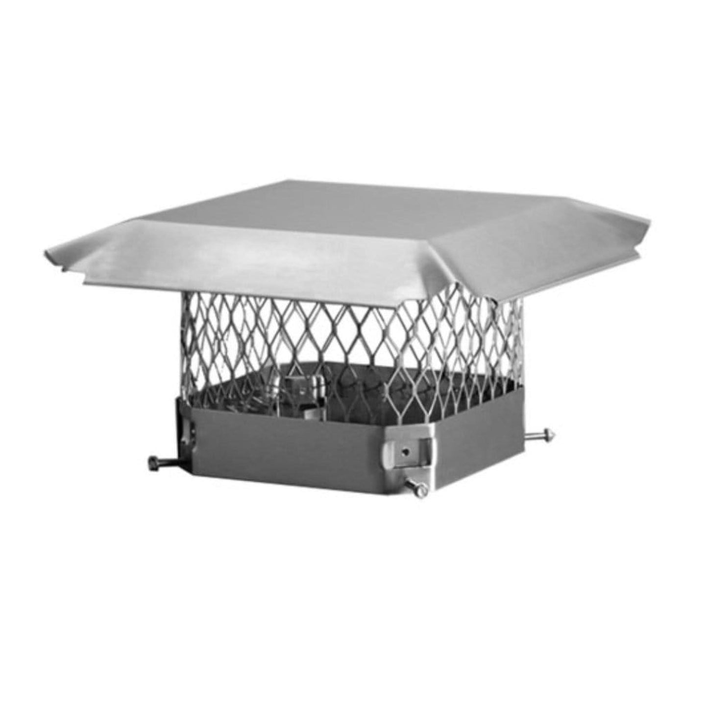 HY-C Draft King Single Flue 12" x 16" Stainless Steel Bolt-On Chimney Cap