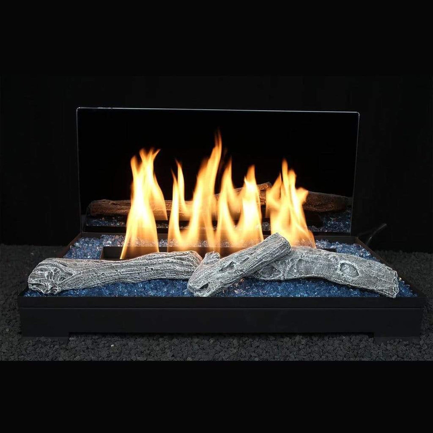 Hargrove Element 18" Driftwood Vent-Free Propane Burner System With Driftwood Twig Kit and Millivolt Valve