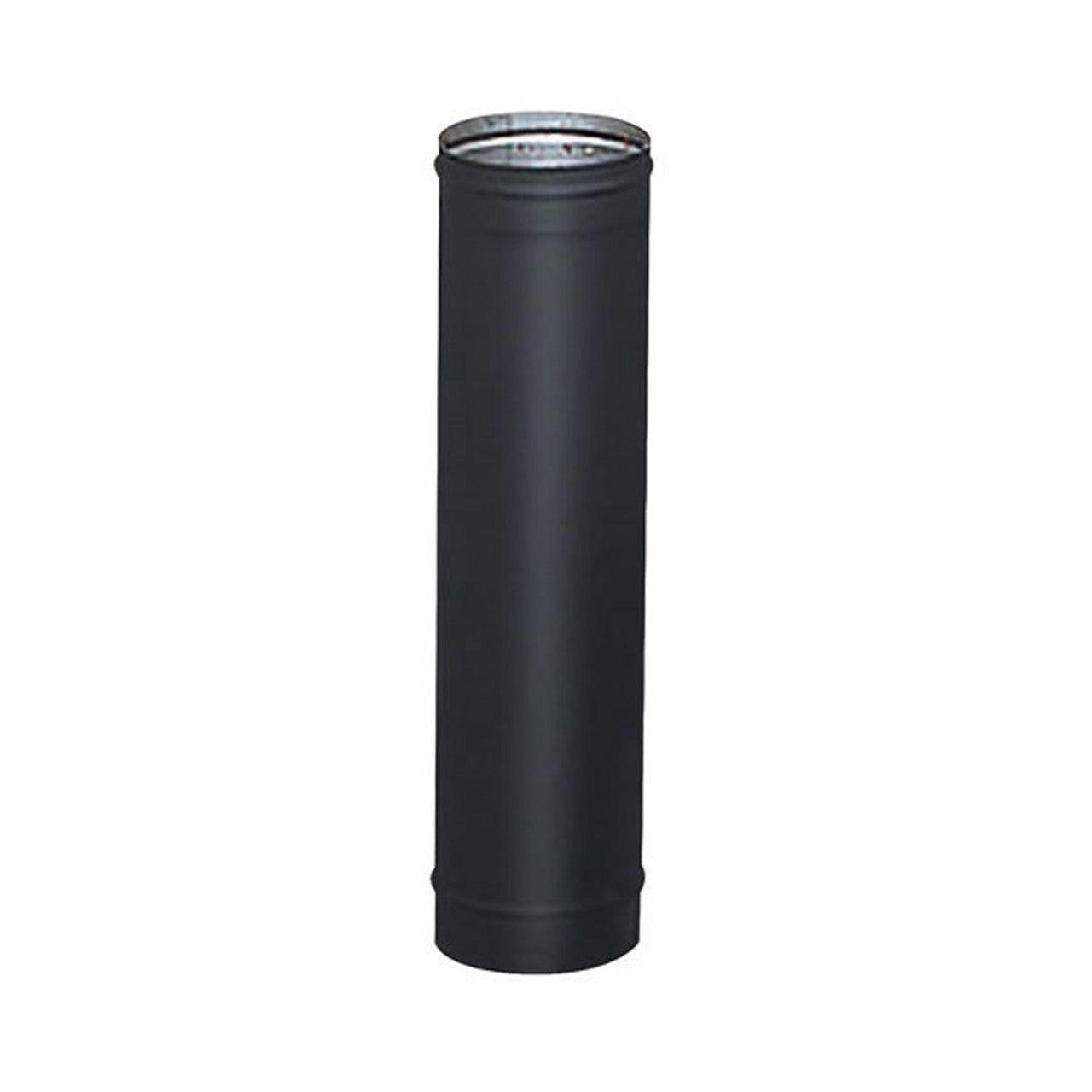 Heatfab 8" x 48" Black Single Wall 22 Gauge Steel Chimney Pipe Length
