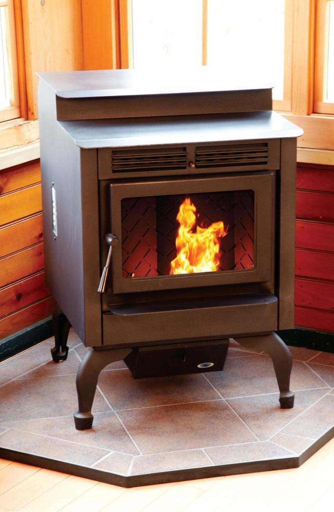 Hudson River Davenport 22" Matte Black Freestanding Pellet Stove