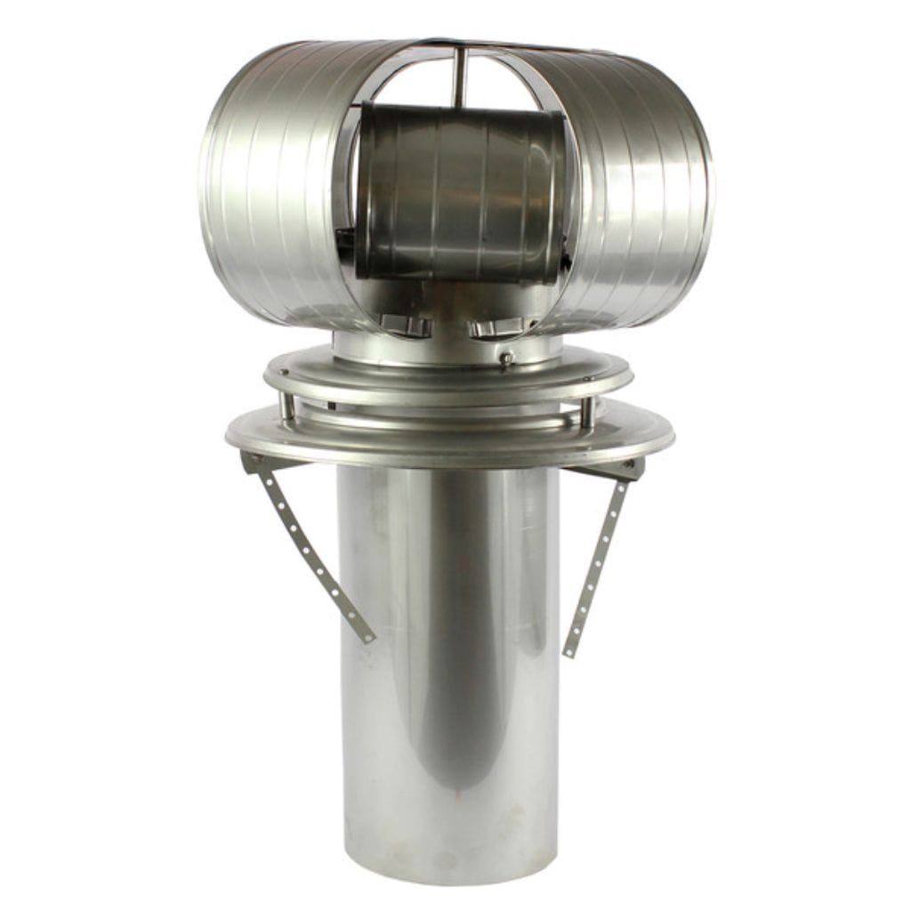 ICP Vacu-Stack Air Cooled Tallboy 16" Lid 9" Inner Diameter Stainless Steel Wind Chimney Cap