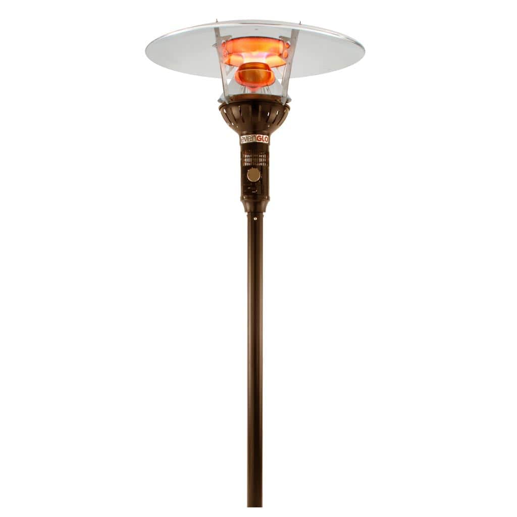 IR Energy evenGLO GA301M Bronze Floor Mounted Propane Gas Patio Heater With Manual Ignition & 63" Pole
