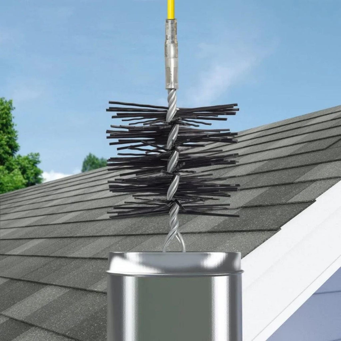 Imperial 3/8" NPSM Round Black Polysweep Polypropylene Chimney Brush