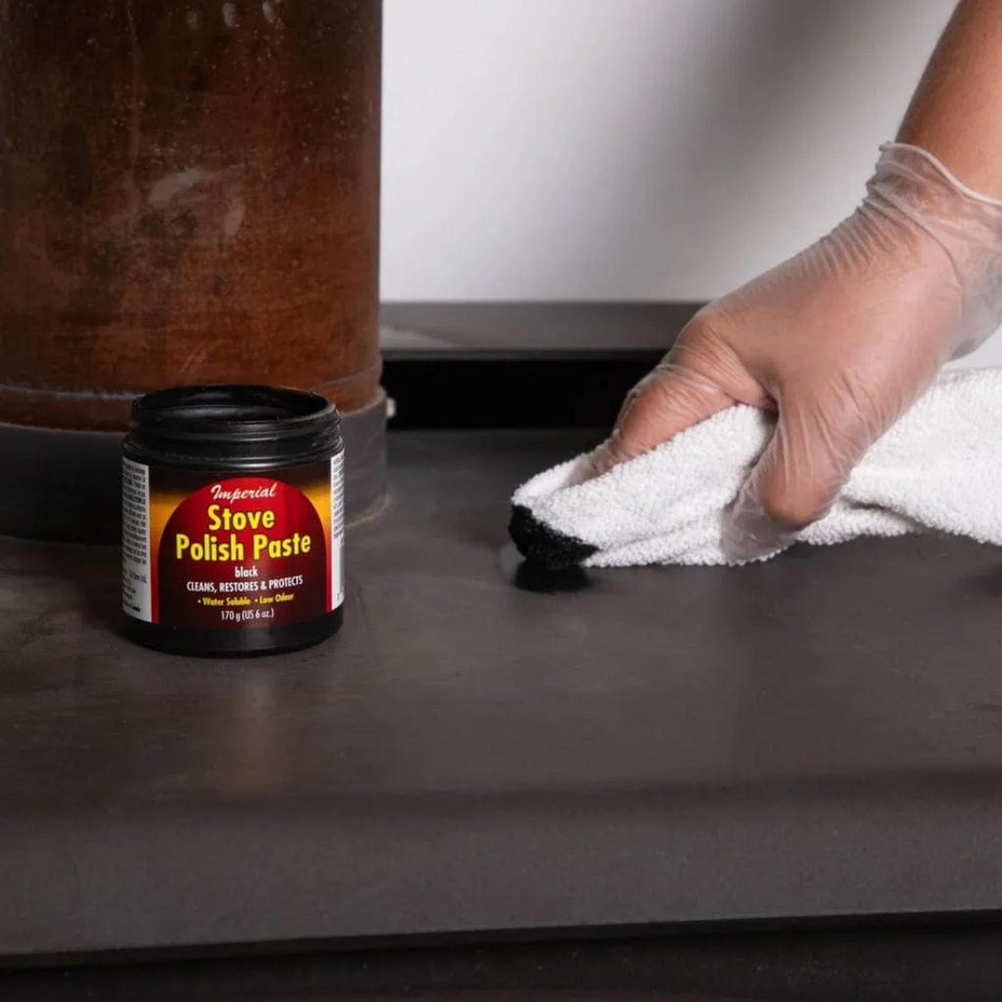 Imperial 6 Fl. Oz. Black Stove Polish Paste