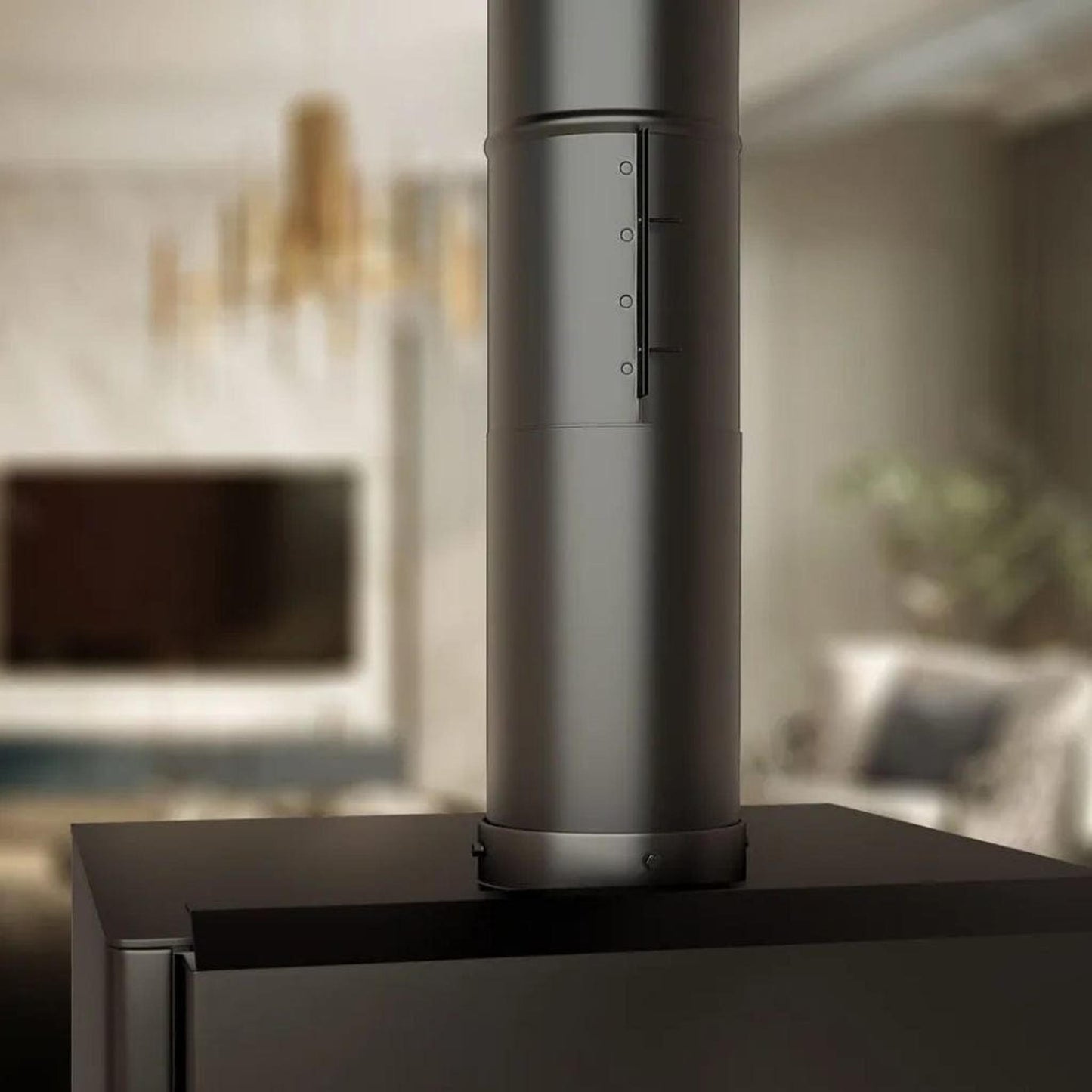 Imperial Black Matt Stove Pipe Adjustable Connector Drawband