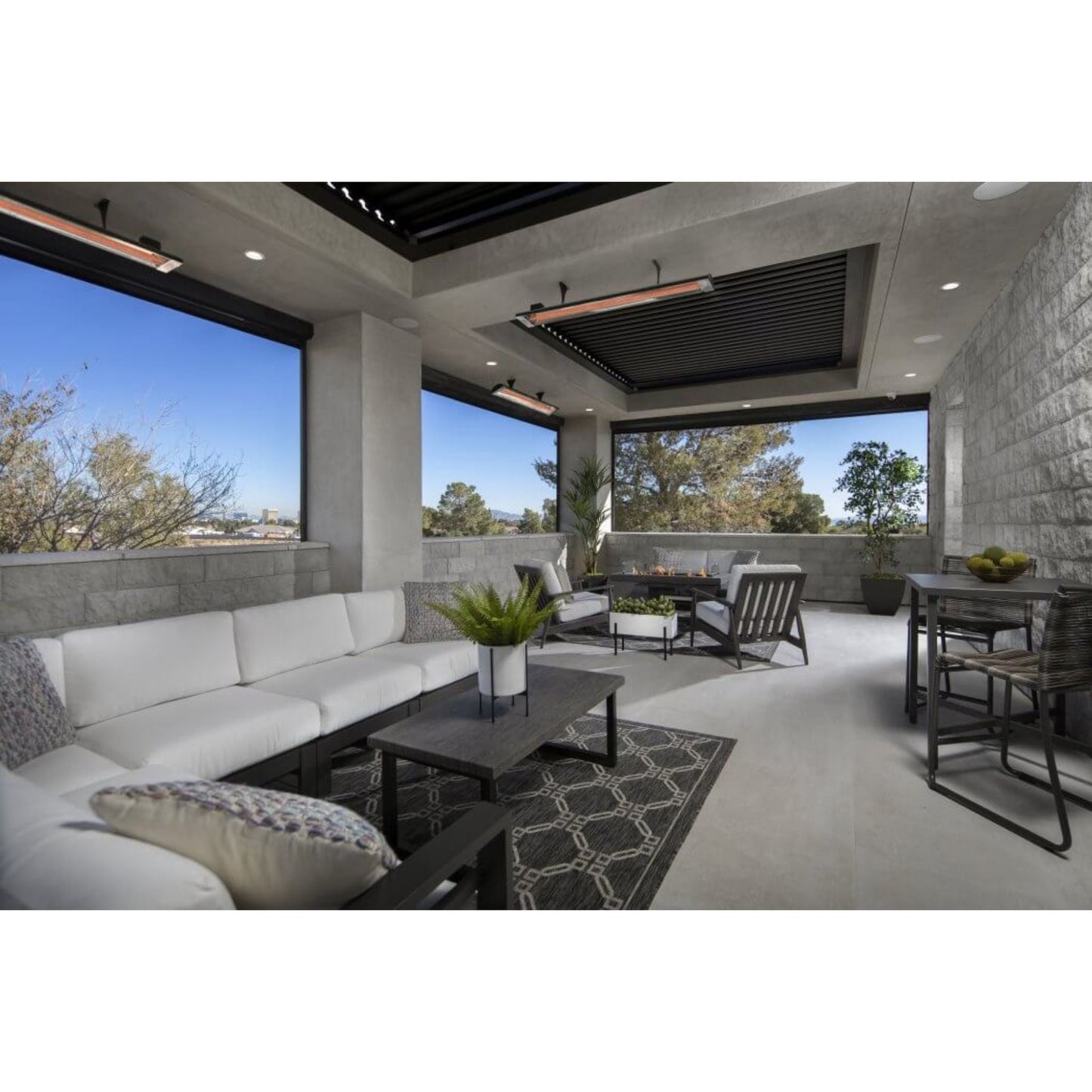 Infratech Comfort 33" Grey 1500 Watt C Series Single Element Electric Infrared Patio Heater - 120V