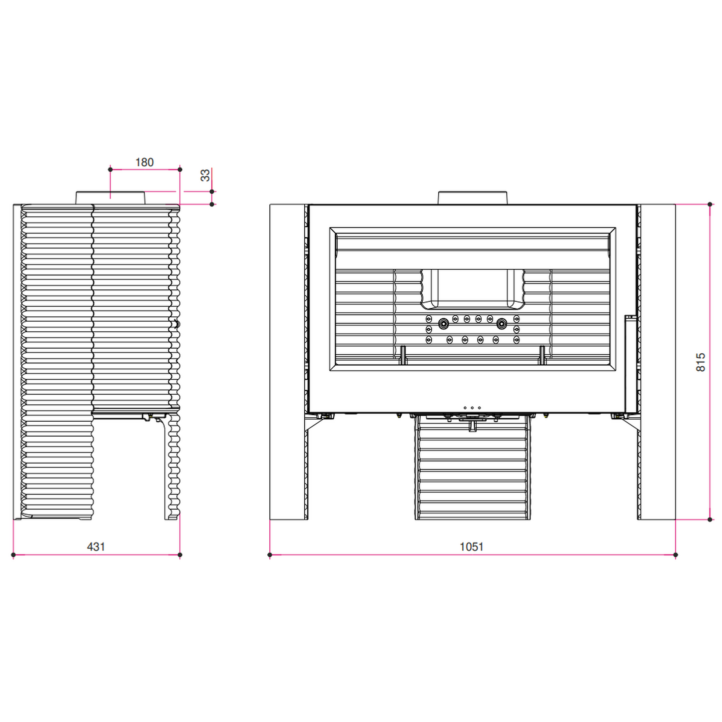 Invicta Itaya 41" Cast Iron Wood Burning Stove