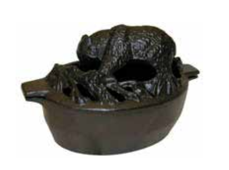 John Wright Steamers Bear, Large Black Matte, 3 Qt