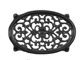 John Wright Trivets - Filigree, Large Black Matte