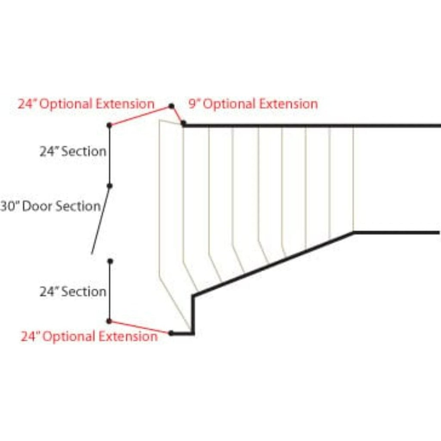 KidCo 9" White Optional Extension for ConfigureGate or HearthGate