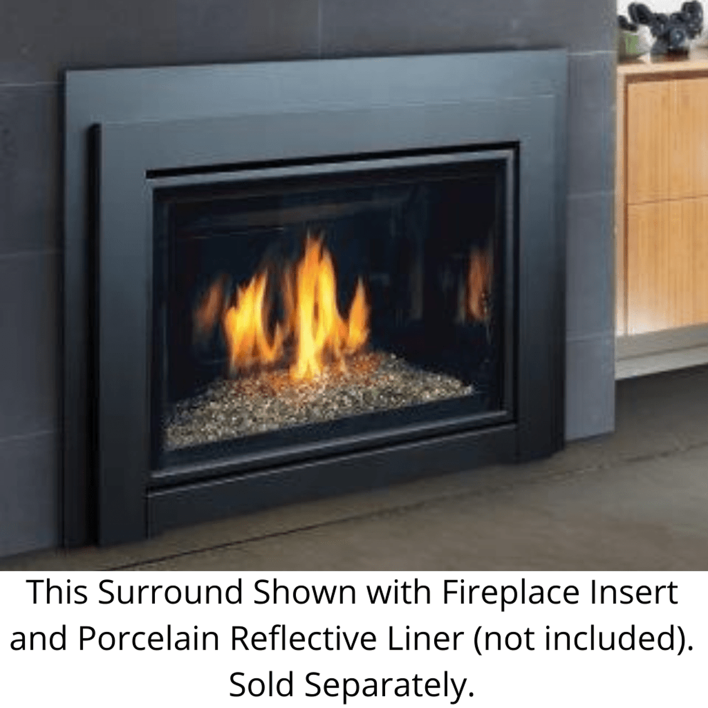 Kingsman 44" x 32" Black Surround for IDV44 Fireplace Insert