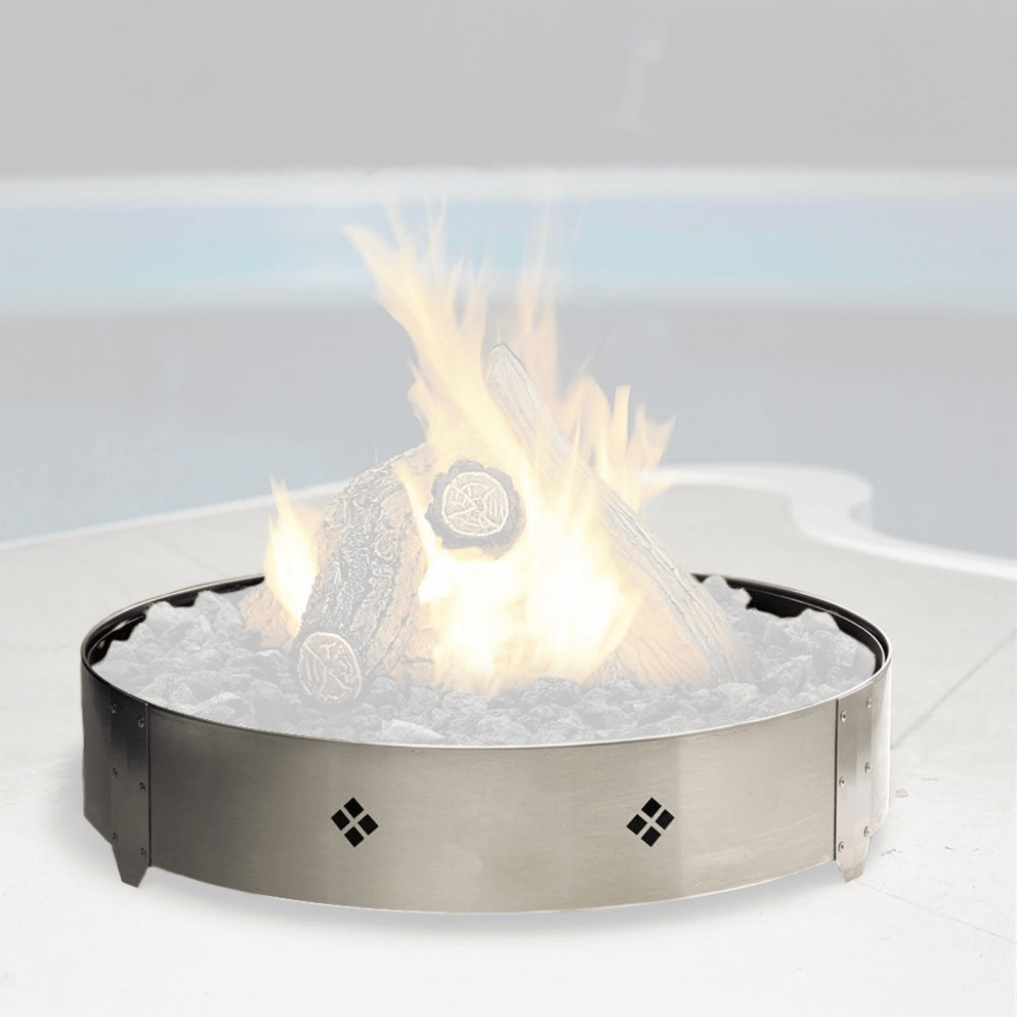 Kingsman Decorative Stainless Steel Ring for FP2085 Round Fire Pit