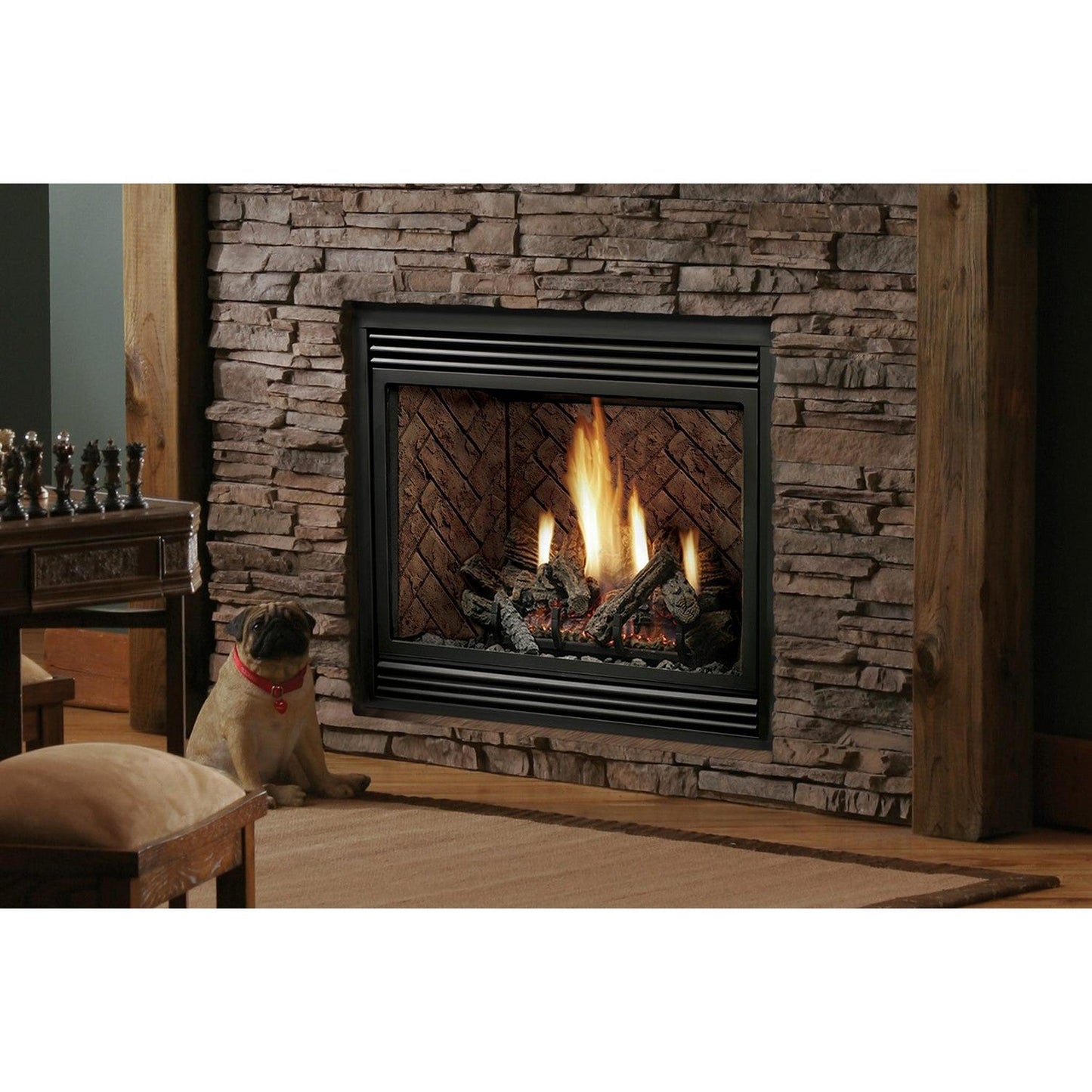 Kingsman HBZDV3628 36" Zero Clearance Millivolt Control, Natural Gas Direct Vent Fireplace